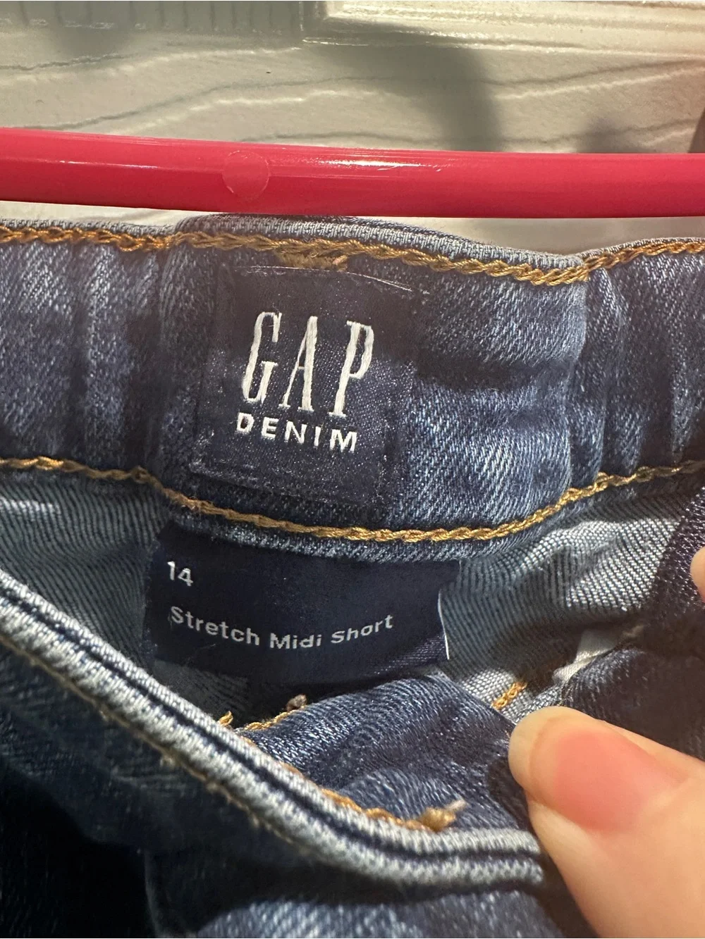 GAP Dark Blue Denim Roll-Cuff Kids Shorts
